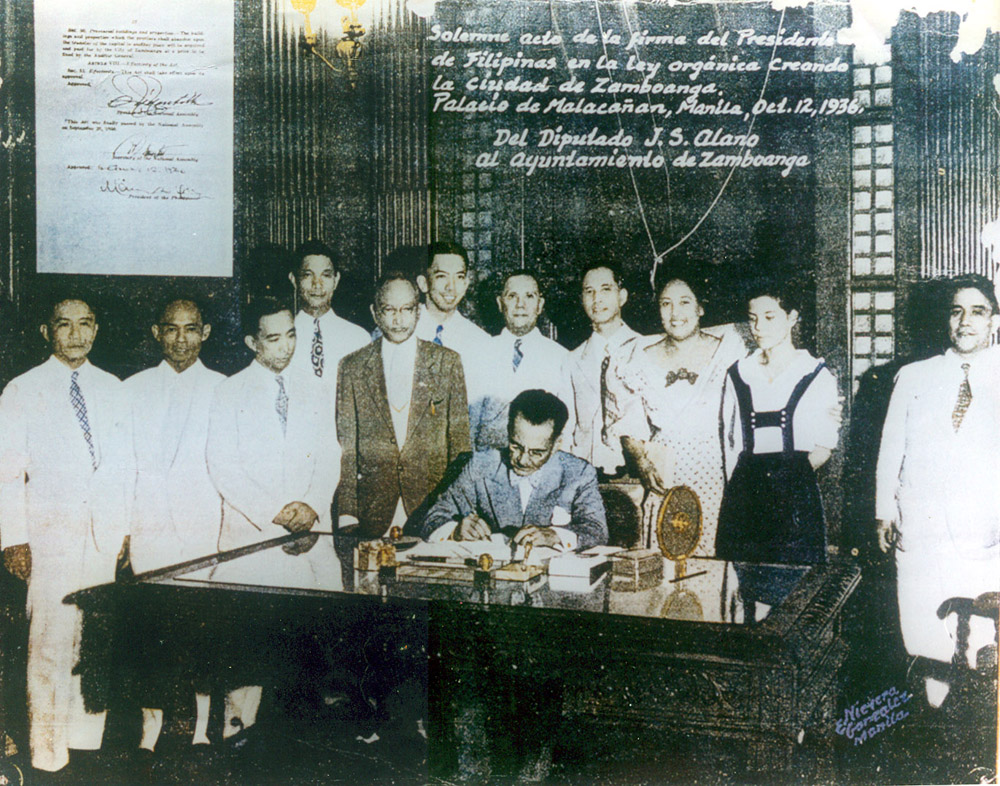 Signing of the document to charter the city of zamboanga.