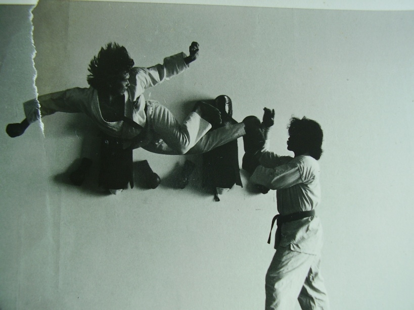 Jumping double back kick with Ricky Lafrades