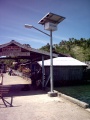 Solar powered Street Light in barangay Cortes, Basilisa.JPG
